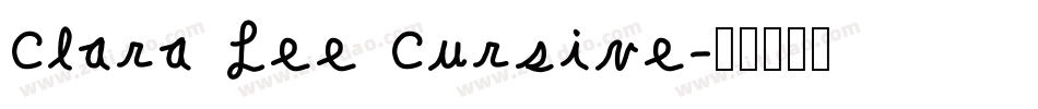 Clara Lee Cursive字体转换